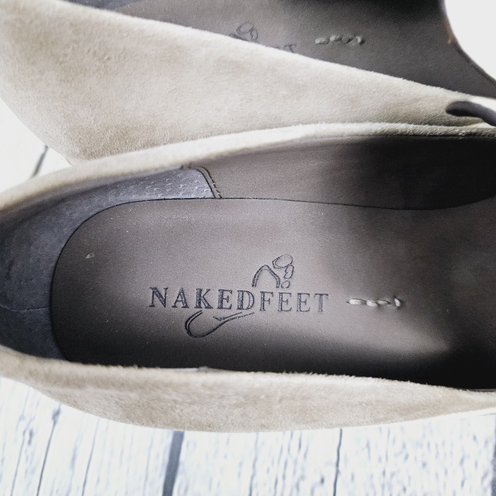 NAKED FEET | Sagitta patent & suede leather pointed toe heeled ankle booties - Picture 11 of 12